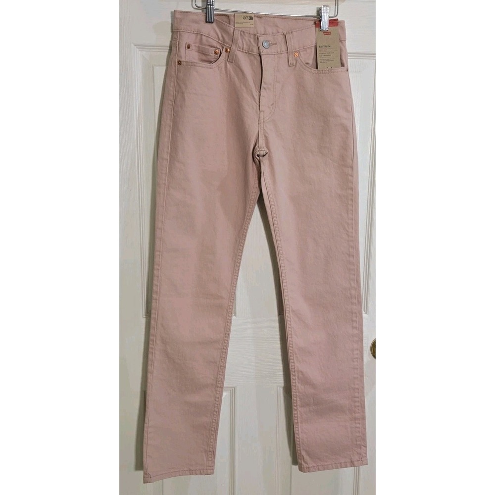 Levi's 511 Slim Mens Jeans 29x32 Pink Levi's Ease Sits Below Waist NEW